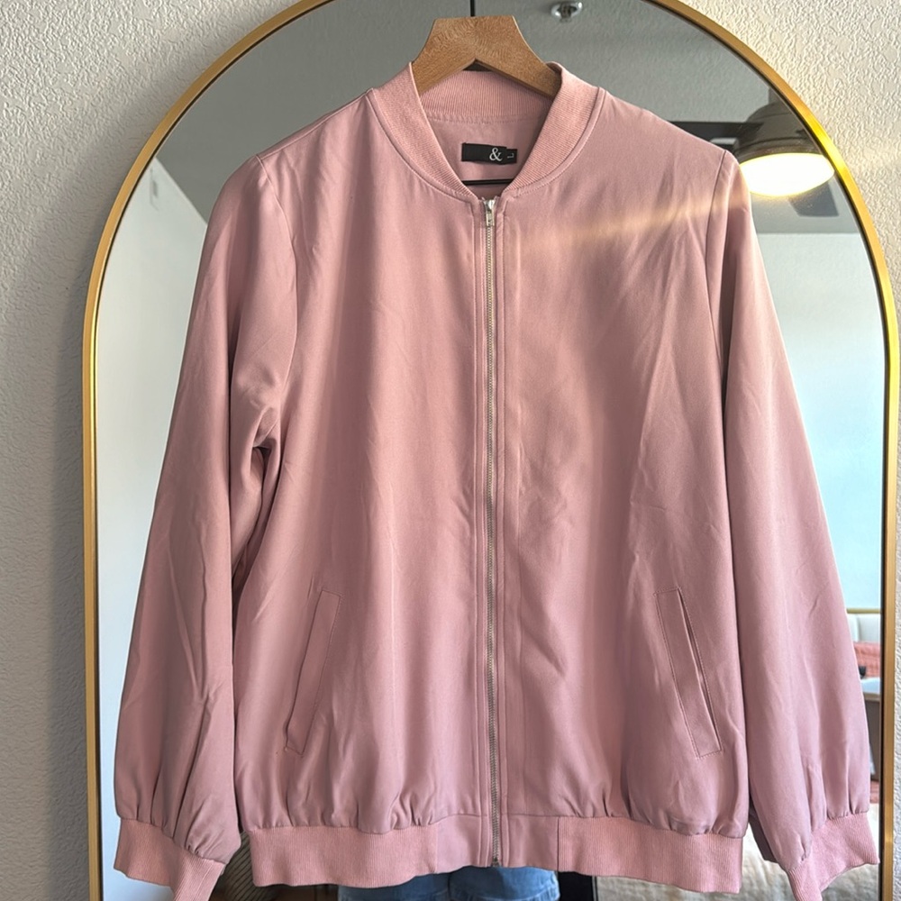 Dusty Pink Bomber Jacket Sz L